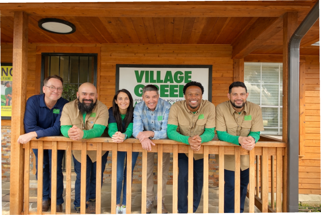 The Village Green team at the shop in downtown Plano Texas. Locally owned and operated for over 45 years.
